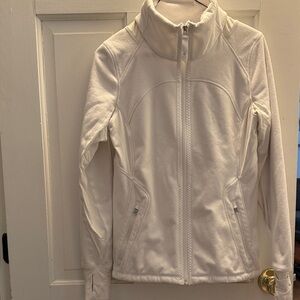 Lululemon white fall jacket size 6 ladies outerwear full zip